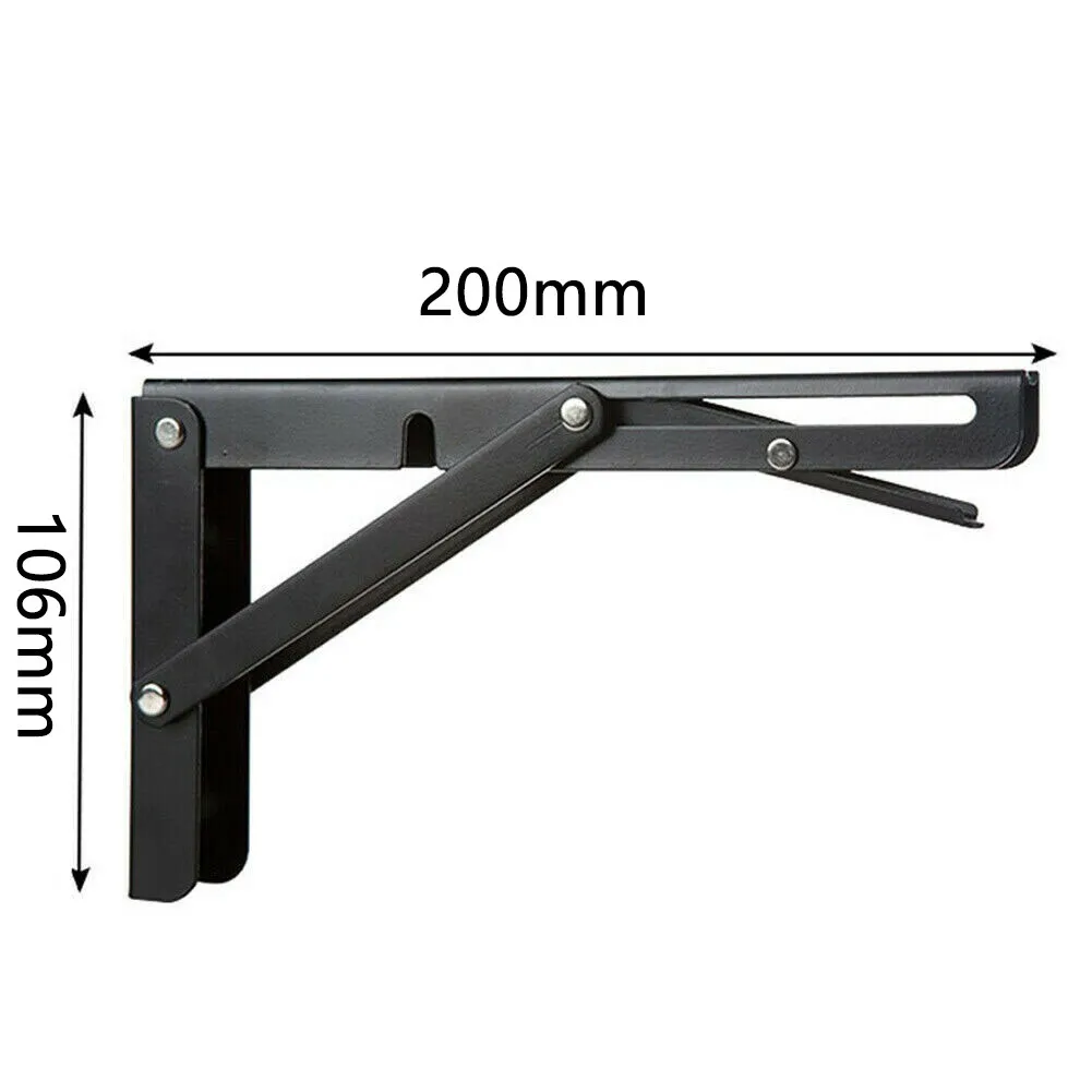 2pcs 200 X 106mm Black Finish Campervan Folding-Bracket Table Shelf For Motorhome Caravan Camper Van Interior Accessories 2pcs 200 X 106mm Black Finish Campervan Folding-Bracket Table Shelf For Motorhome Caravan Camper Van Interior Accessories