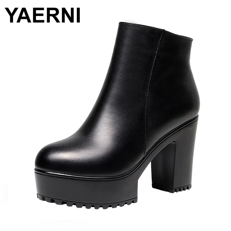 Fashion Womens Round Toe Soft Leather Ankle Boots Sexy Stiletto Classic High Heels Women Autumn Boot Thick bottom Shoes Black
Fashion Womens Round Toe Soft Leather Ankle Boots Sexy Stiletto Classic High Heels Women Autumn Boot Thick bottom Shoes Black