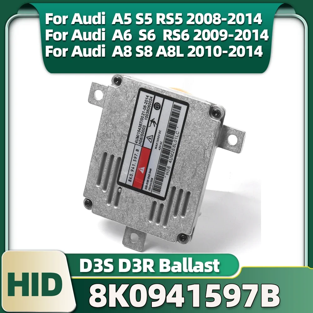 8K0941597B Xenon Headlight Ballast Control Unit 8K0.941.597 8K0.941.597 E For Audi A5 S5 RS5 A6 S6 RS6 A8 S8 A8L 2010-2014 
8K0941597B Xenon Headlight Ballast Control Unit 8K0.941.597 8K0.941.597 E For Audi A5 S5 RS5 A6 S6 RS6 A8 S8 A8L 2010-2014