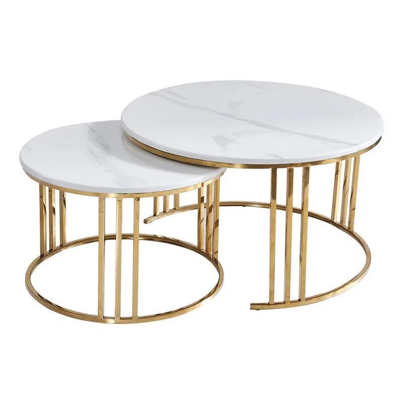 

Чайный столик под заказ. Роскошная мебель для гостиной, интерьерное украшение, современный золотой круглый центр, белый мрамор, кофе