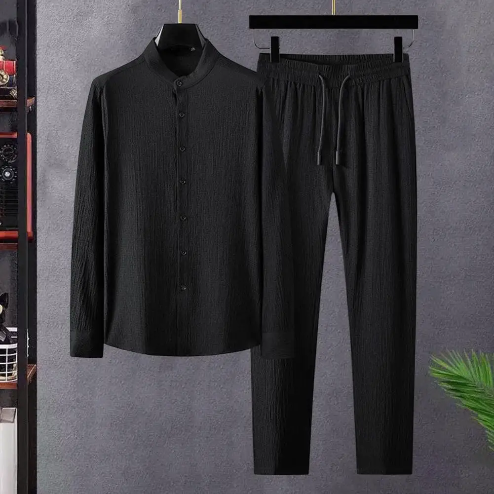 Casual Shirt Pants Set Stylish Men's Clothing Sets Single-breasted Shirts Wide-leg Pants Soft Fabrics for Casual Comfort in Fall
Casual Shirt Pants Set Stylish Men's Clothing Sets Single-breasted Shirts Wide-leg Pants Soft Fabrics for Casual Comfort in Fall