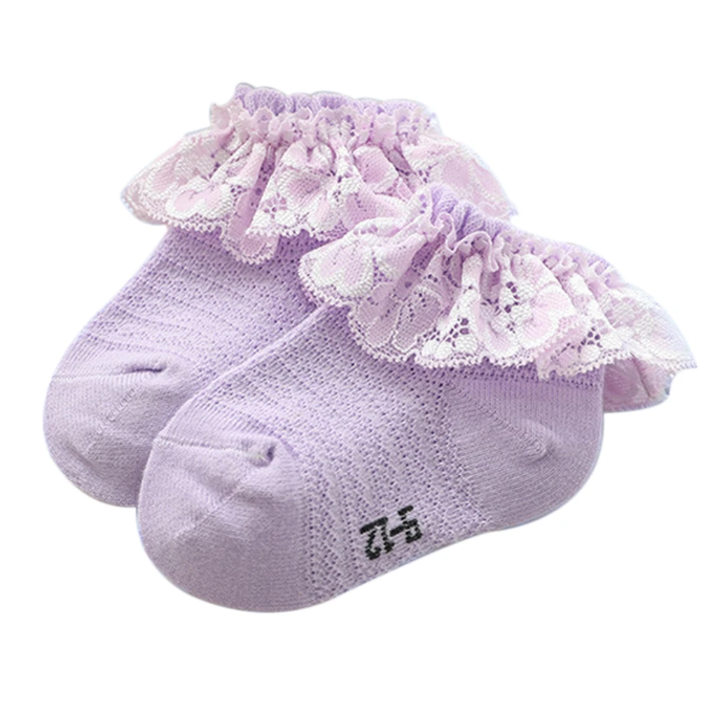 

Baby Girls Eyelet Flower Socks Turn Cuff Ruffle Lace Dress Ankle Sock for Newborn Infant Toddlers Kids