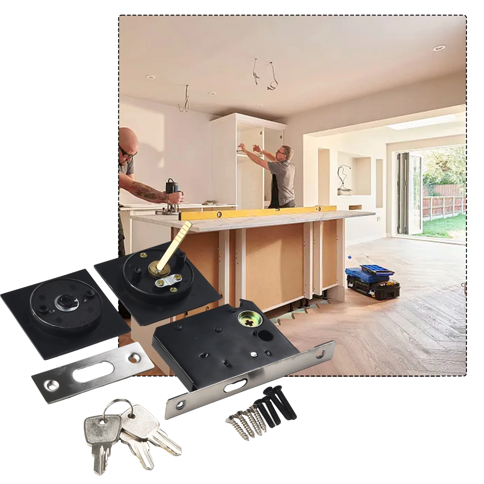 1set Square Sliding Door Lock Embedded Sliding Door Lock Pocket Door Lock With Key Invisible Bathroom Single Hook Lock
1set Square Sliding Door Lock Embedded Sliding Door Lock Pocket Door Lock With Key Invisible Bathroom Single Hook Lock
