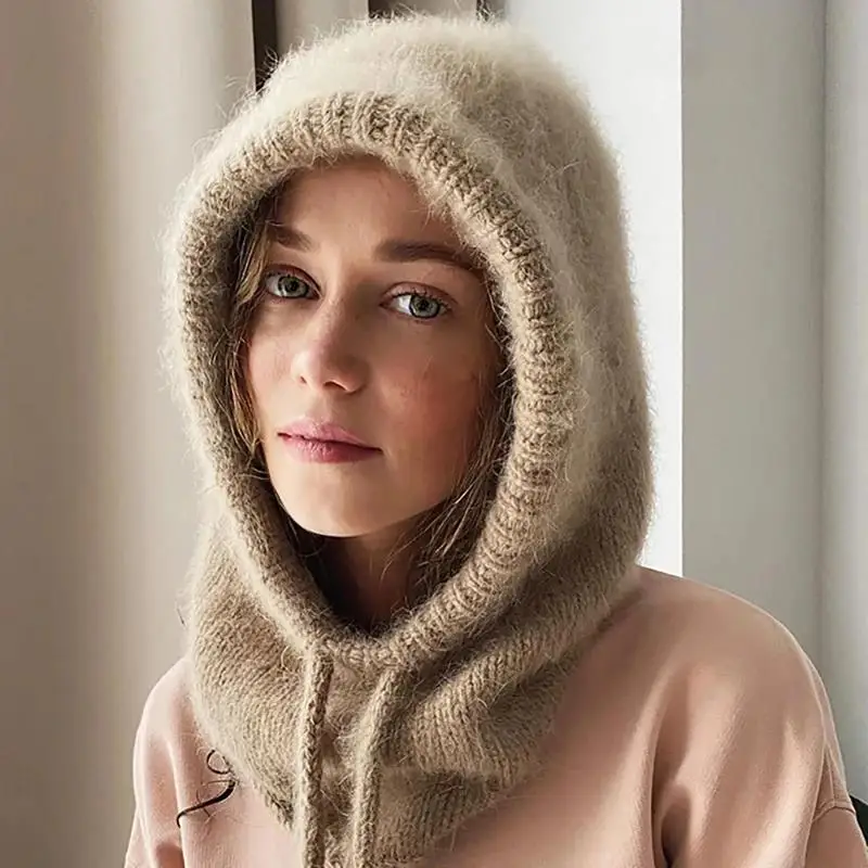 Winter Knit Scarf Hood Hat Women Cashmere Beanie Bonnet Lady Wool Warmer Neck&face Protect Balaclava Skullies Men Hooded
Winter Knit Scarf Hood Hat Women Cashmere Beanie Bonnet Lady Wool Warmer Neck&face Protect Balaclava Skullies Men Hooded