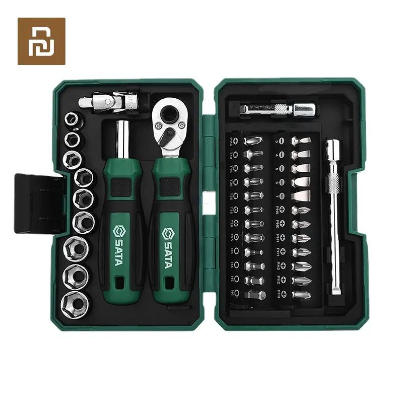 Youpin SATA Sleeve Set 6.3mm Ratchet Screwdriver Wrench Kit DIY Household Repair Tools Magnetic Screw Driver Bits Set Hand Tools
Youpin SATA Sleeve Set 6.3mm Ratchet Screwdriver Wrench Kit DIY Household Repair Tools Magnetic Screw Driver Bits Set Hand Tools
