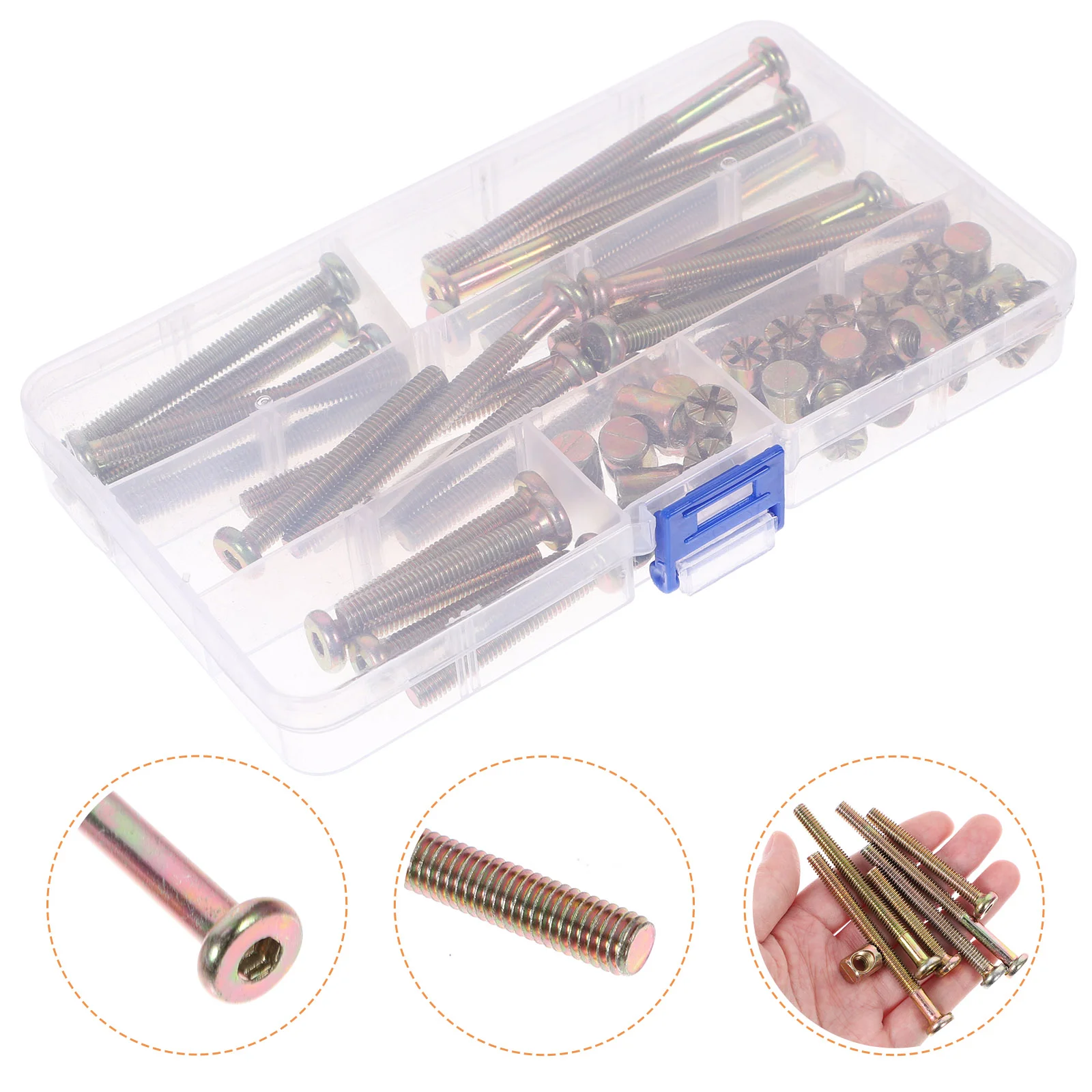 51 Pcs Hexagon Socket Head Screw Bed Frame Nuts Barrel Wrench Crib Screws Parts Replacements Copper and Alloys Baby
51 Pcs Hexagon Socket Head Screw Bed Frame Nuts Barrel Wrench Crib Screws Parts Replacements Copper and Alloys Baby