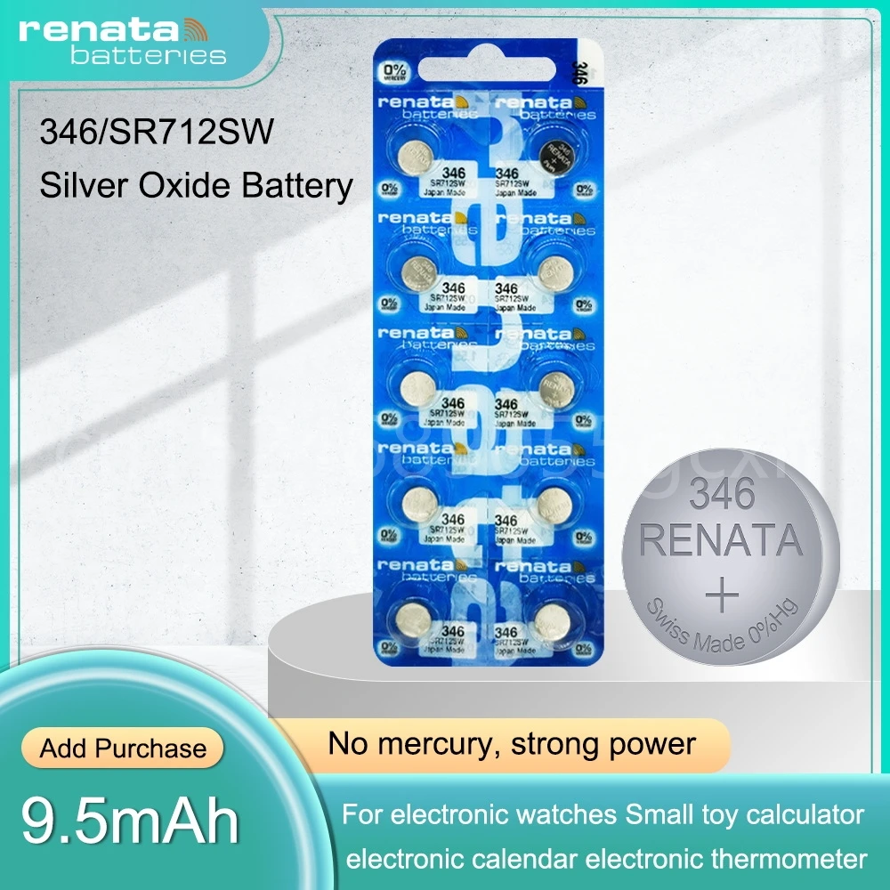 100% Оригинальный RENATA Swiss 346 SR712SW 1,55 в, оксид серебра, аккумулятор для часов, часов, игрушек, швейцарская кнопка, монетница
100% Оригинальный RENATA Swiss 346 SR712SW 1,55 в, оксид серебра, аккумулятор для часов, часов, игрушек, швейцарская кнопка, монетница