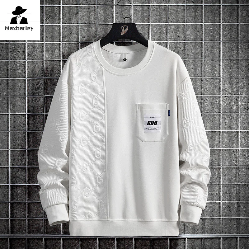 

Men Sweatshirts Cotton Sports Oversized 6XL 7XL 8XL Plus Size Long Sleeve Pocket Pullovers Autumn Streetwear Fashion Sportswear