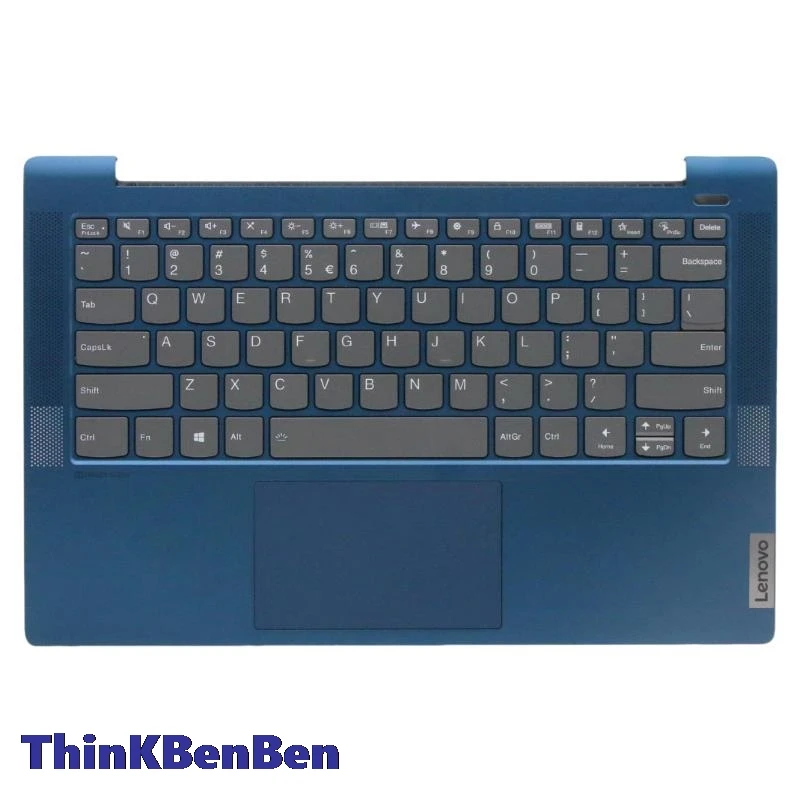 

US English Blue Keyboard Upper Case Palmrest Shell Cover For Lenovo Ideapad 5 14 14IIL05 14ARE05 14ALC05 14ITL05 5CB0Y88640