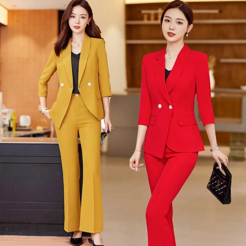 Red Suit Women's New Spring and Summer Business Wear Fashionable Elegant Socialite High-Grade Casual Mid-Sleeve Suit Thin
Red Suit Women's New Spring and Summer Business Wear Fashionable Elegant Socialite High-Grade Casual Mid-Sleeve Suit Thin