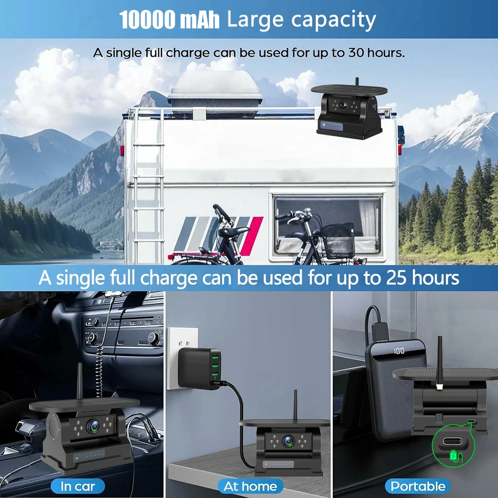 IPoster اللاسلكية 7 بوصة تعمل باللمس شاشة DVR شاشة سبليت 1/2x BSD AI كشف كاميرا احتياطية تعمل بالطاقة الشمسية لا ضرر تثبيت Rv 4 IPoster اللاسلكية 7 بوصة تعمل باللمس شاشة DVR شاشة سبليت 1/2x BSD AI كشف كاميرا احتياطية تعمل بالطاقة الشمسية لا ضرر تثبيت Rv