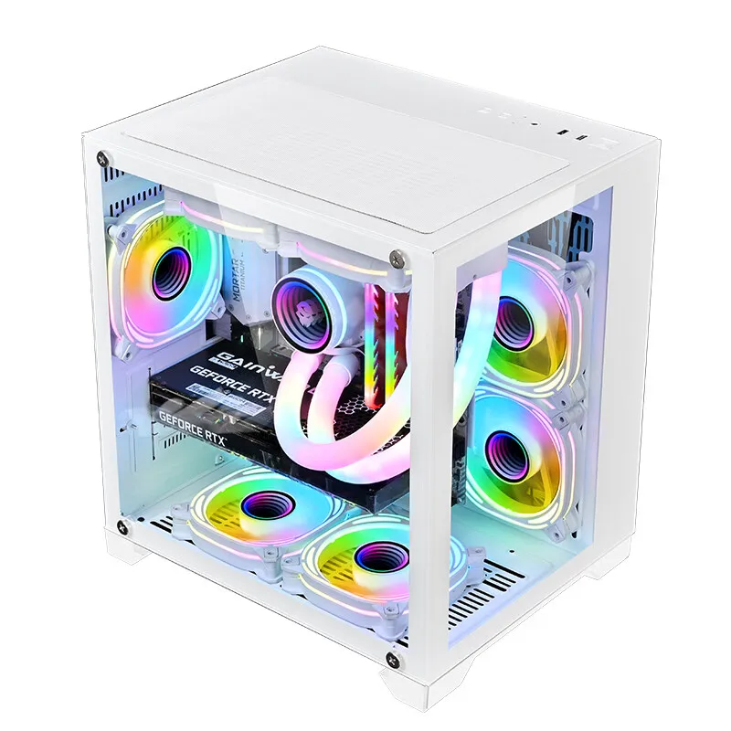 Computer Case Desktop MATX Sea View Room Supports 240/360 Water Cooled Full Side Transparent ITX Desktop MINI Case 9 Computer Case Desktop MATX Sea View Room Supports 240/360 Water Cooled Full Side Transparent ITX Desktop MINI Case 3