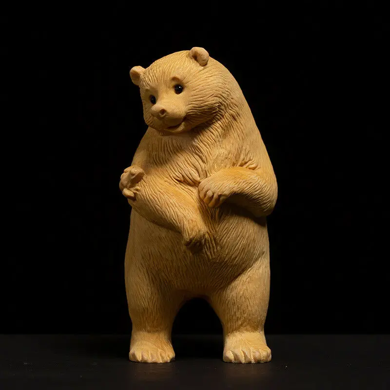 D083 - 9 x 4.5 x 4.5 CM Carved Boxwood Carving Figurine Home Decor- Bear With Little Frog
D083 - 9 x 4.5 x 4.5 CM Carved Boxwood Carving Figurine Home Decor- Bear With Little Frog