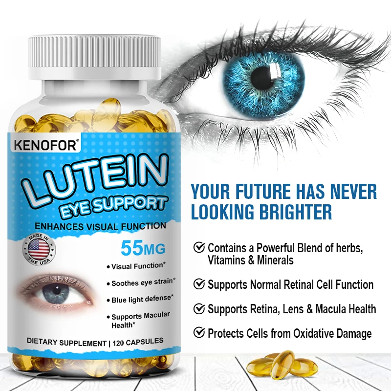 

Lutein 30 Mg and Zeaxanthin 15 Mg 120 Softgels, Eye Health Vitamins To Support Vision Health Non-GMO and Gluten-Free Supplement