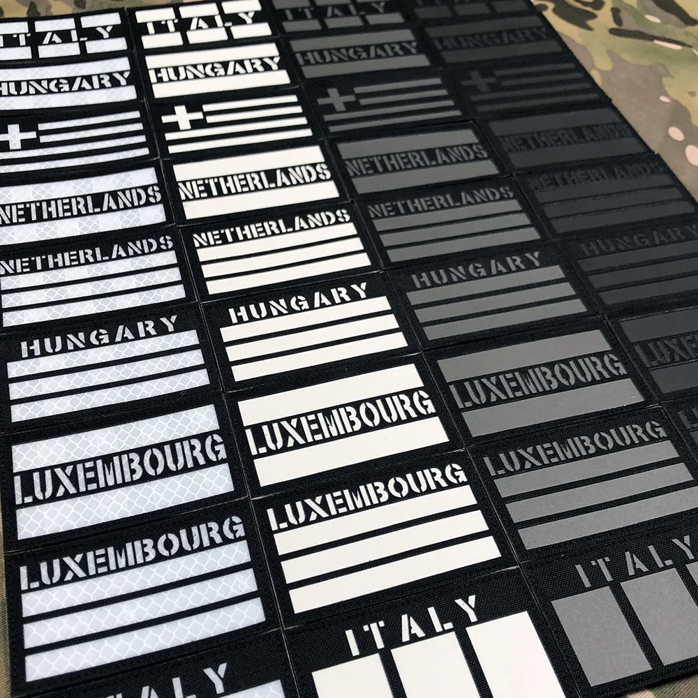 Laser Cut BlackCut IR IFF Infrared Reflection Luminous Italy Hungary Luxembourg Netherlands Greece Flag Patch
Laser Cut BlackCut IR IFF Infrared Reflection Luminous Italy Hungary Luxembourg Netherlands Greece Flag Patch