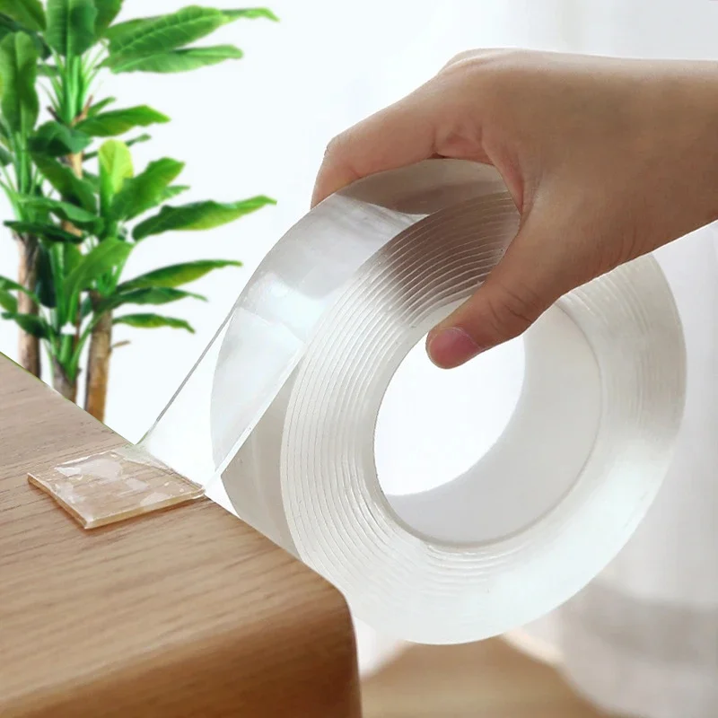 

1-5M Nano Double Sided Tape Heavy Duty Transparent Adhesive Strips Strong Sticky Multipurpose Reusable Waterproof Mounting Tape