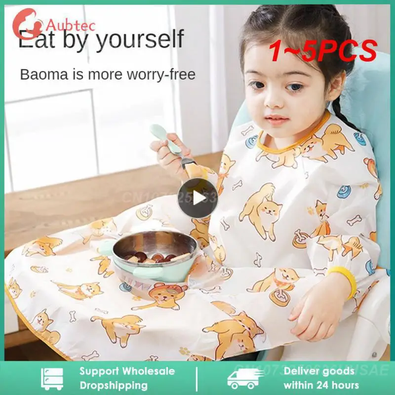 1~5PCS Feeding Bib for Baby Boys 6-36Month Waterproof Bib Apron Smock with Table Cover Infant Mess Free Full Coverage Bib 
1~5PCS Feeding Bib for Baby Boys 6-36Month Waterproof Bib Apron Smock with Table Cover Infant Mess Free Full Coverage Bib