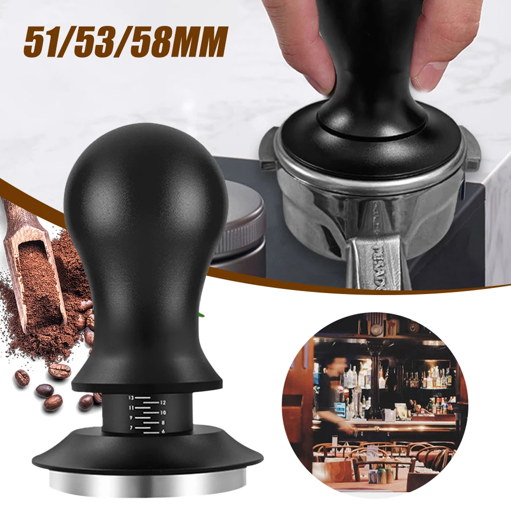 51mm/53mm/58mm Espresso Coffee Tamper 25lbs Spring Loaded Elastic Coffee Tamper Stainless Steel Coffee Powder Hammer Coffeeware
51mm/53mm/58mm Espresso Coffee Tamper 25lbs Spring Loaded Elastic Coffee Tamper Stainless Steel Coffee Powder Hammer Coffeeware