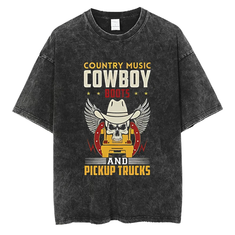 Quality Cotton Vintage T-shirt Cowboy And Country Music Print Tshirt Black y2k Harajuku Men Women Oversized Short Sleeve Tees
Quality Cotton Vintage T-shirt Cowboy And Country Music Print Tshirt Black y2k Harajuku Men Women Oversized Short Sleeve Tees