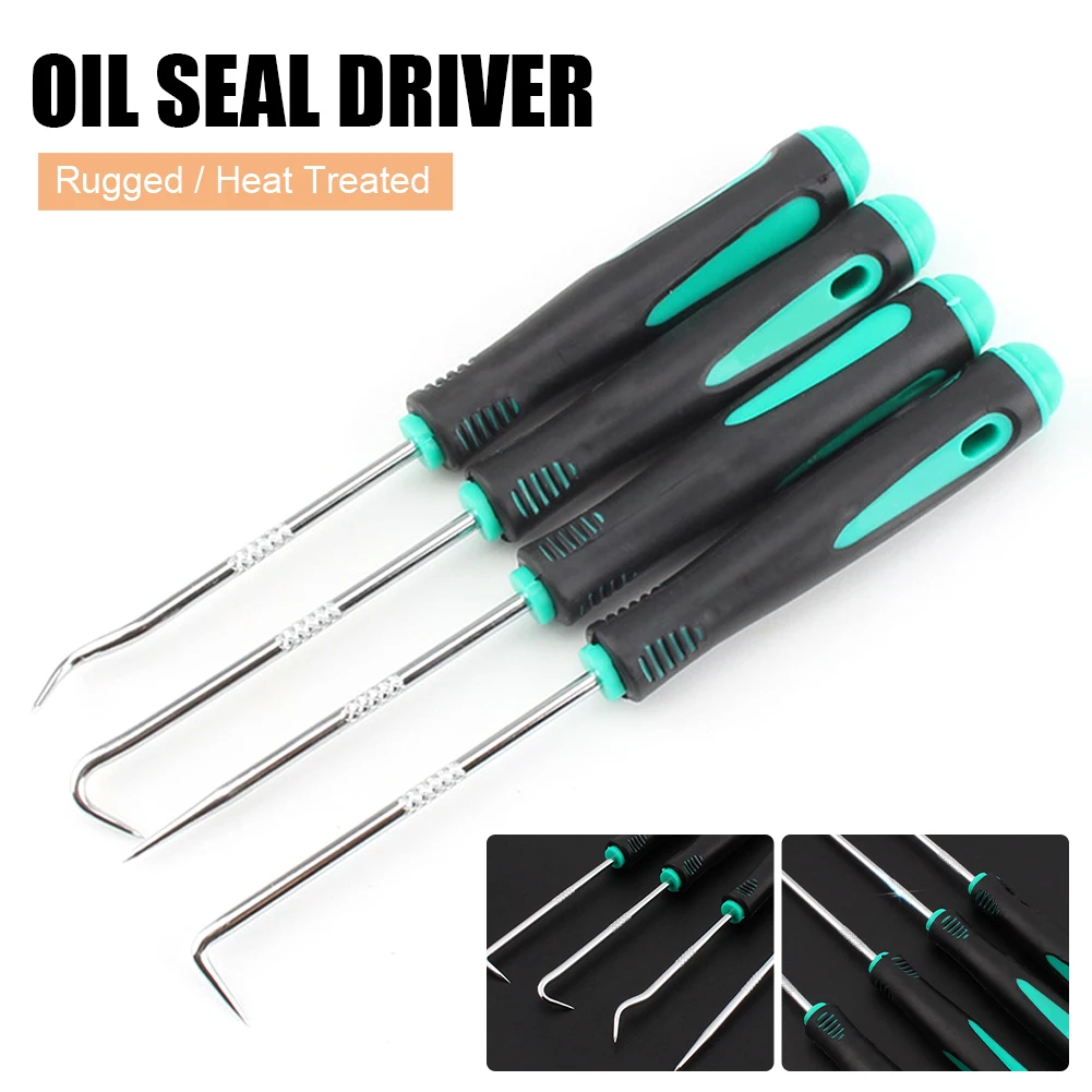 

4Pcs 240mm/165mm Car Oil Seal Screwdrivers O-ring Gasket Washer Puller Remover Pick And Hook Set Auto Repair Tools Accessories
