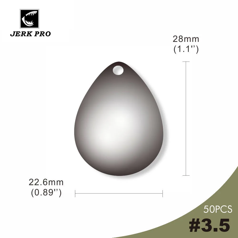 JERK PRO 50PCS Size 3.5 Smooth Steel Colorado Spinner Blade Fishing Lure Spinnerbait Accessories Angler’s Tackle Craft Component
JERK PRO 50PCS Size 3.5 Smooth Steel Colorado Spinner Blade Fishing Lure Spinnerbait Accessories Angler’s Tackle Craft Component