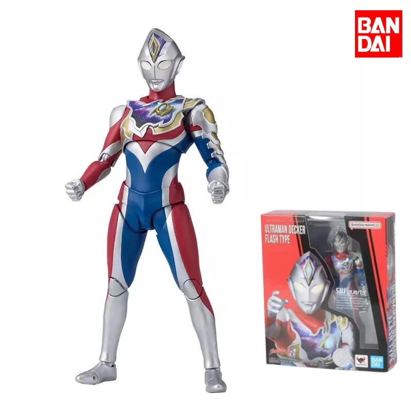 

Bandai Original ULTRAMAN DECKER Flash Type Anime S.H.Figuarts Action Figure Toys For Kids Gift Collectible Model Ornaments