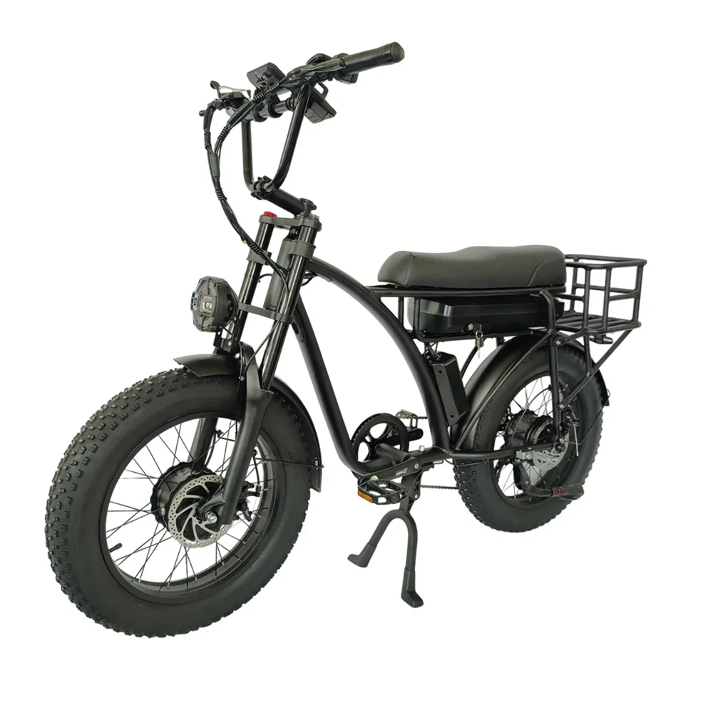 

SMLRO E5 Plus, 2000 Вт, двухмоторный Электрический мотоцикл Ebik, 48 В, 18 Ач, велосипед на толстых покрышках для мужчин, взрослые, горные велосипеды