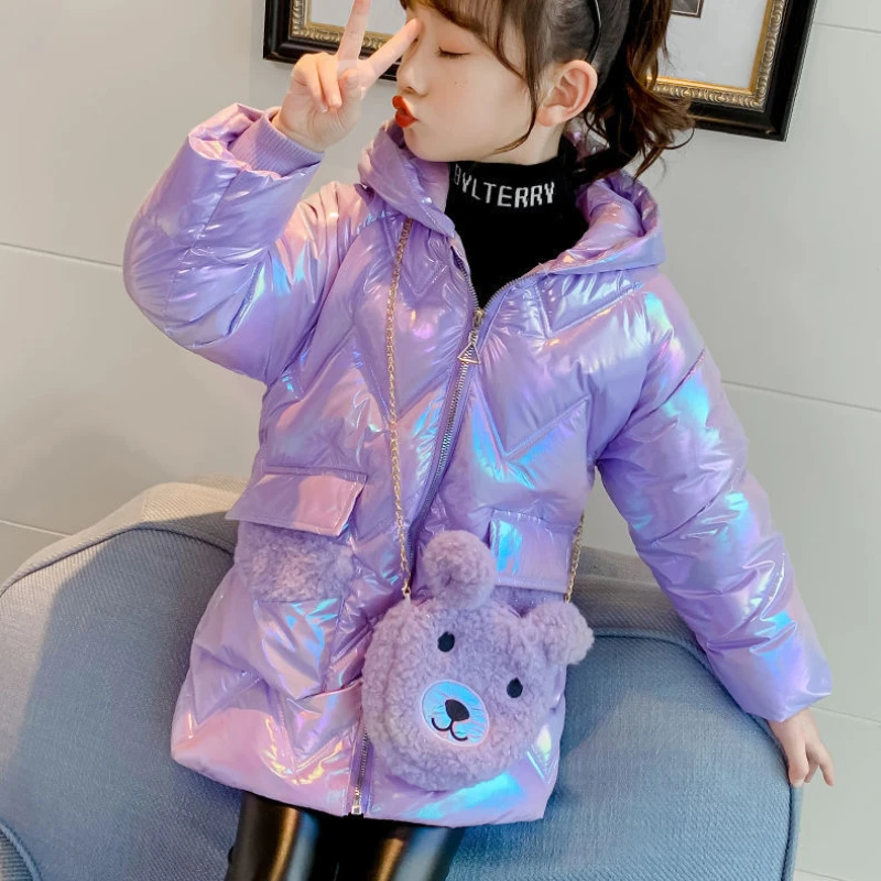 Cute Children Girls Coat Bear Hooded Winter Warm Long Down Jackets Young Tennage Thicken Snowsuit Kids Outerwear with Bear Bag
Cute Children Girls Coat Bear Hooded Winter Warm Long Down Jackets Young Tennage Thicken Snowsuit Kids Outerwear with Bear Bag