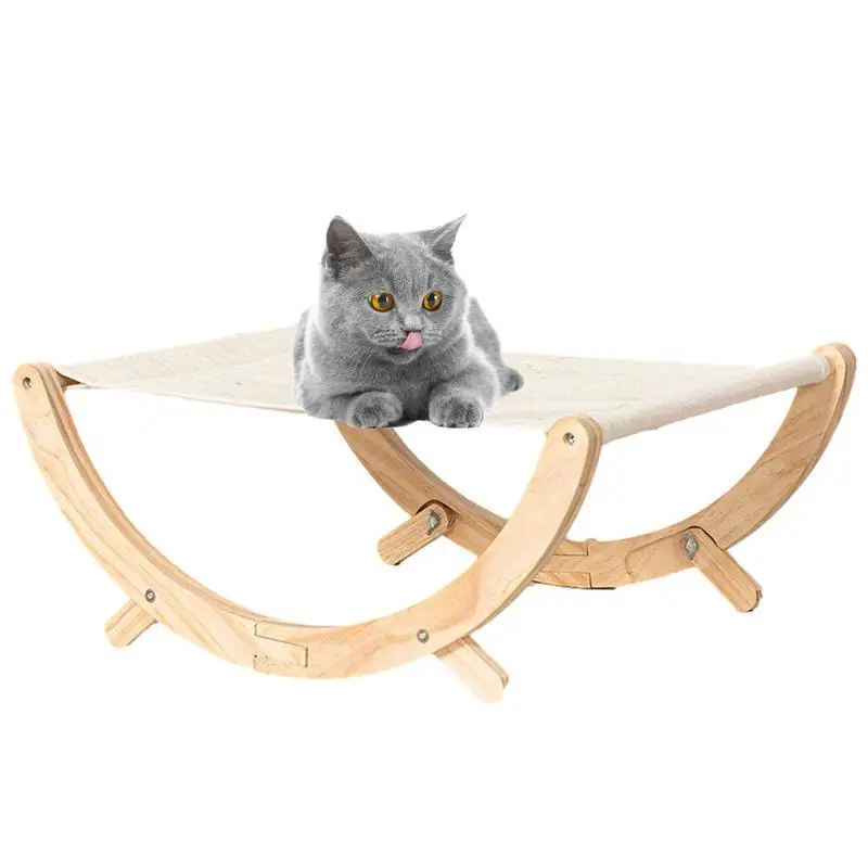Wooden Cat Bed Non-Slip Cat Hammock Rocking Cat Bed Elevated Pet Furniture Pet Resting Hammock Cat Hammock Sleeping Bed For
Wooden Cat Bed Non-Slip Cat Hammock Rocking Cat Bed Elevated Pet Furniture Pet Resting Hammock Cat Hammock Sleeping Bed For