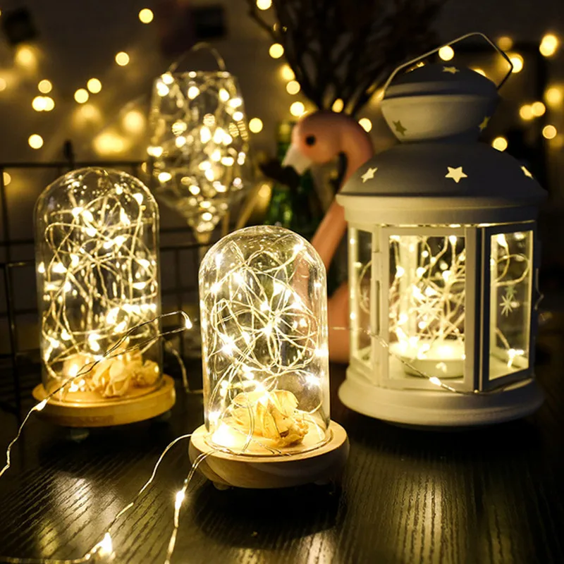 

Christmas Wedding Party Holiday Decor Lamp 1M 2M 3M 5M 10M LED Copper Wire Light AA Battery Operated LED String Lamp Fairy Light