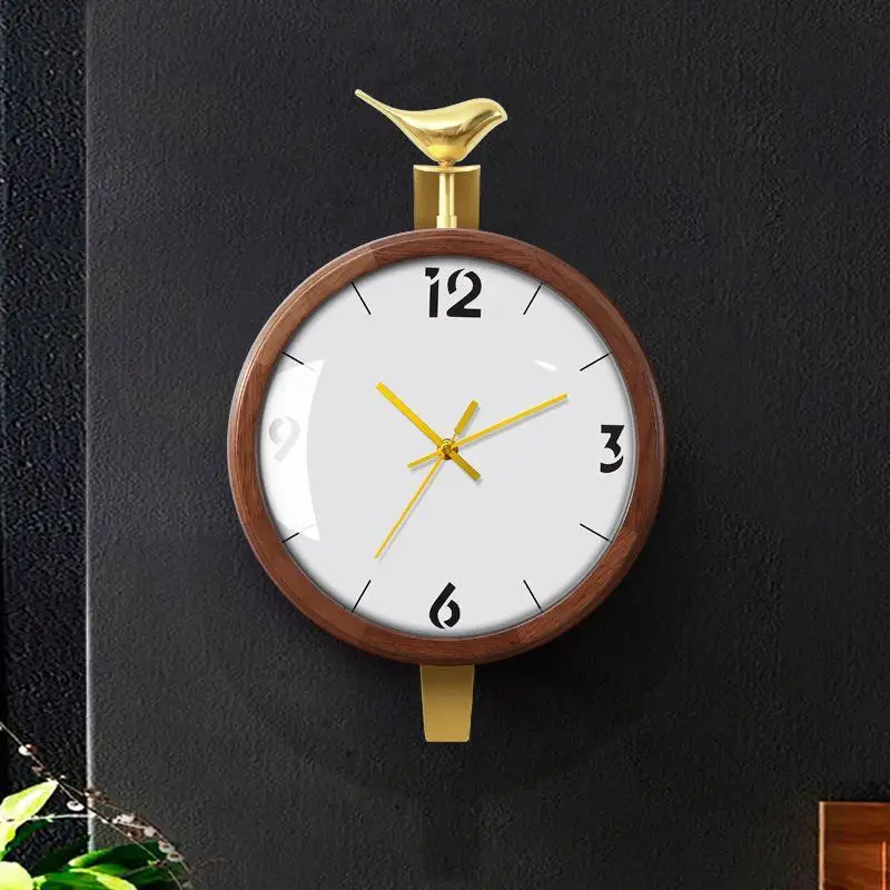 Metal Wall Clocks Brass Bird Round Silent Movement Battery Operated Iron Hanging Clock For Bedroom Study Decorative Wall Decor 
Metal Wall Clocks Brass Bird Round Silent Movement Battery Operated Iron Hanging Clock For Bedroom Study Decorative Wall Decor