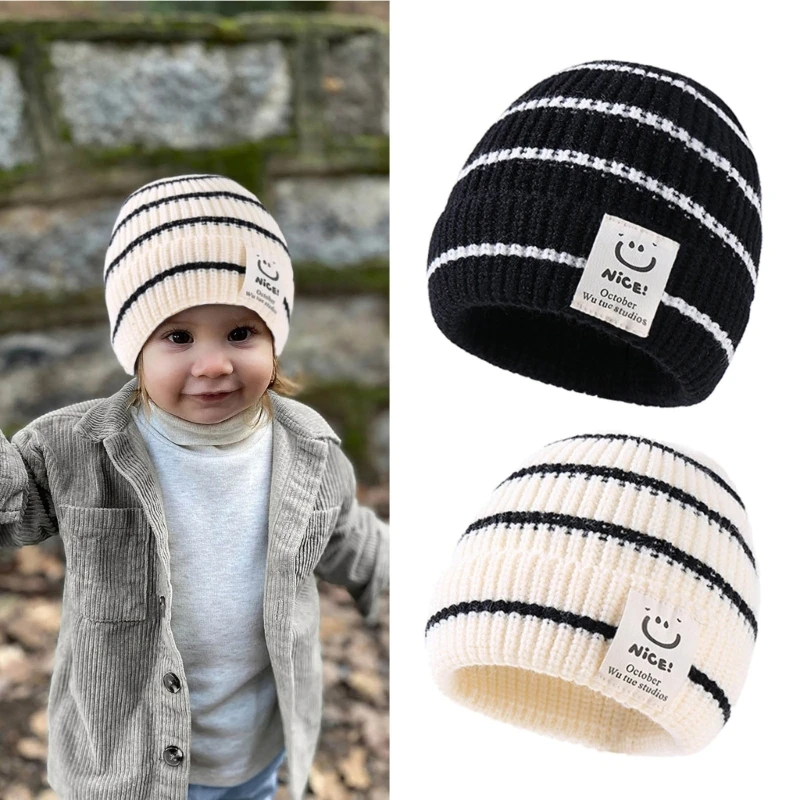 

Новинка 2023 года, шапка-бини, модная зимняя теплая шапка, детская шапка, вязаная крючком вязаная шапка для маленьких мальчиков