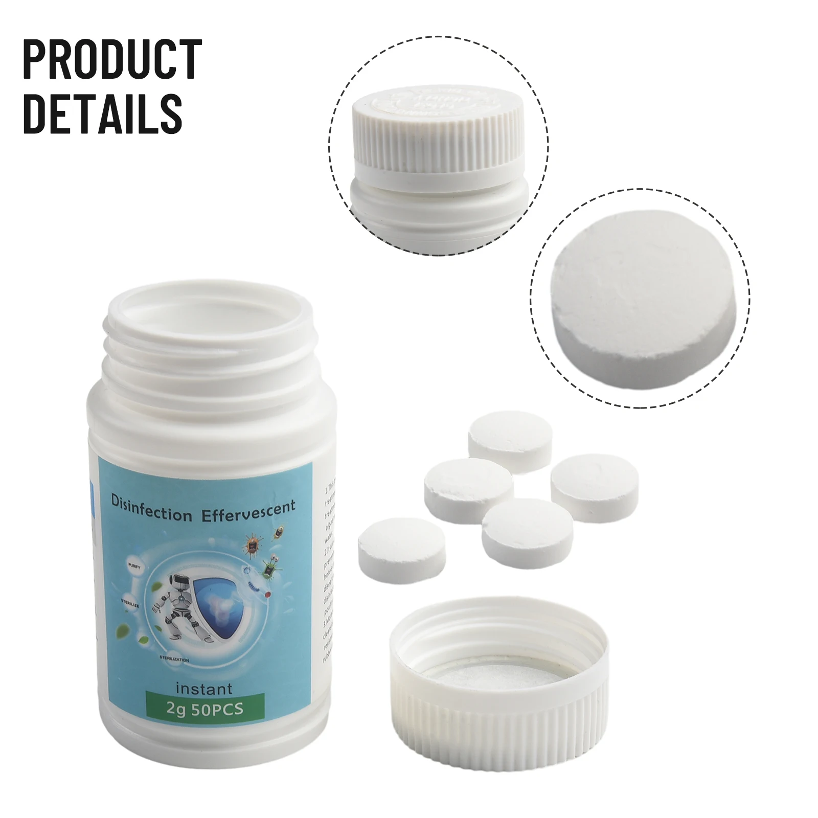 50pcs Multifunctional White Chlorine Tablets For Hot Tub Swimming Pool Spa Clean Against Algae And Other Organisms
50pcs Multifunctional White Chlorine Tablets For Hot Tub Swimming Pool Spa Clean Against Algae And Other Organisms