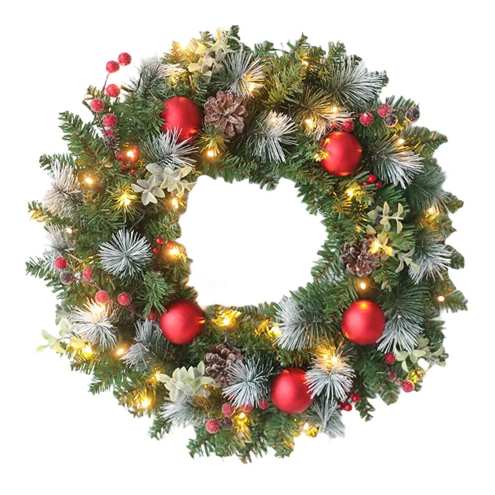 Led Christmas Wreath 40CM Artificial Pinecone Red Berry Garland Hanging Ornaments Front Door Wall Decorations Xmas Tree Wreath
Led Christmas Wreath 40CM Artificial Pinecone Red Berry Garland Hanging Ornaments Front Door Wall Decorations Xmas Tree Wreath