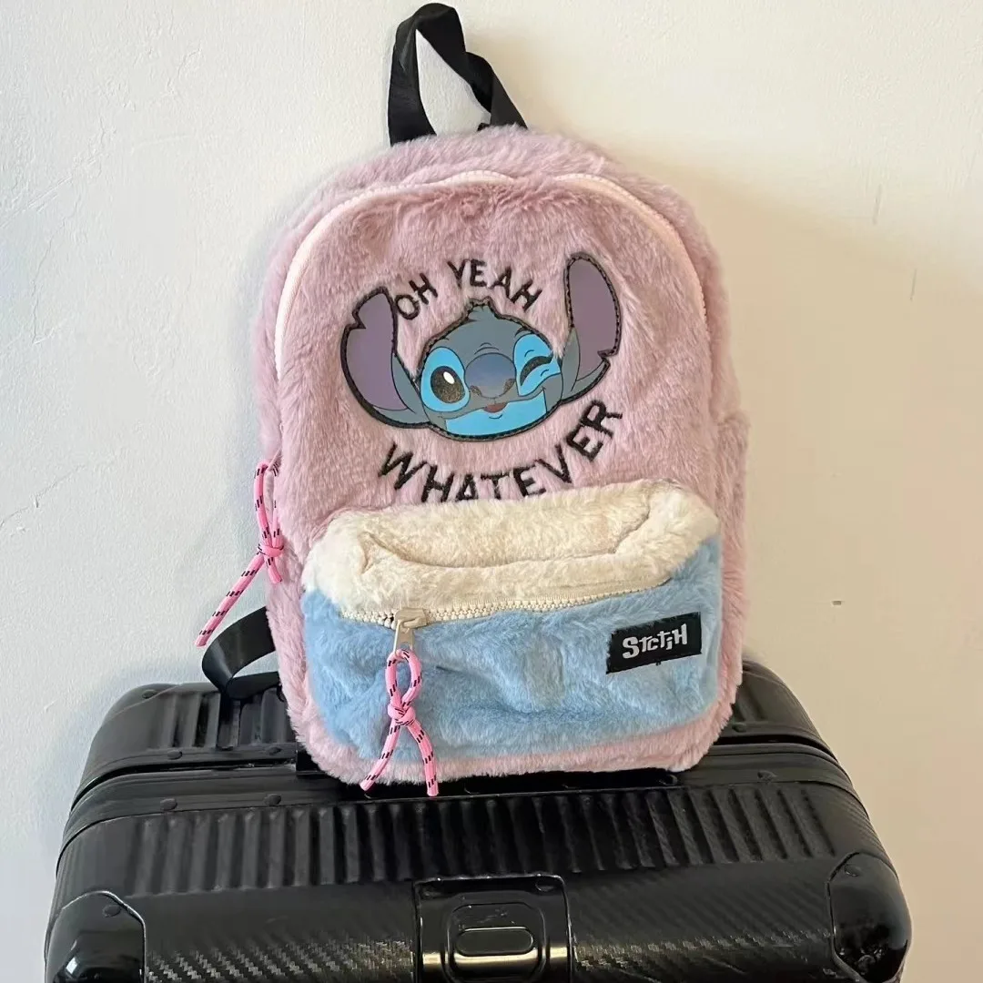 

Stitch Disney Animal Plush Backpack Cartoon Trendy School Bags Girl Kawaii Stich Children Outdoor Travel Fashion Backpacking