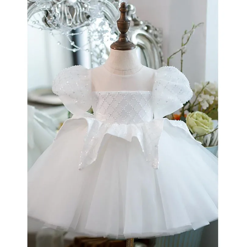 

Children's Court Style Princess Evening Gown Handmade Sequins Design Birthday Baptism Easter Eid Party Dresses For Girls A2654