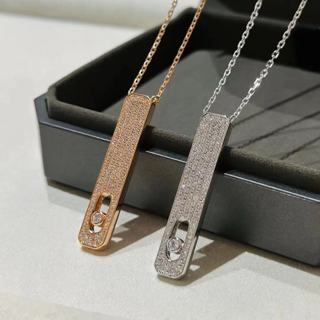 French luxury brand jewelry S925 sterling silver 18K rose gold full diamond zircon sliding pendant for women's necklace My First
French luxury brand jewelry S925 sterling silver 18K rose gold full diamond zircon sliding pendant for women's necklace My First