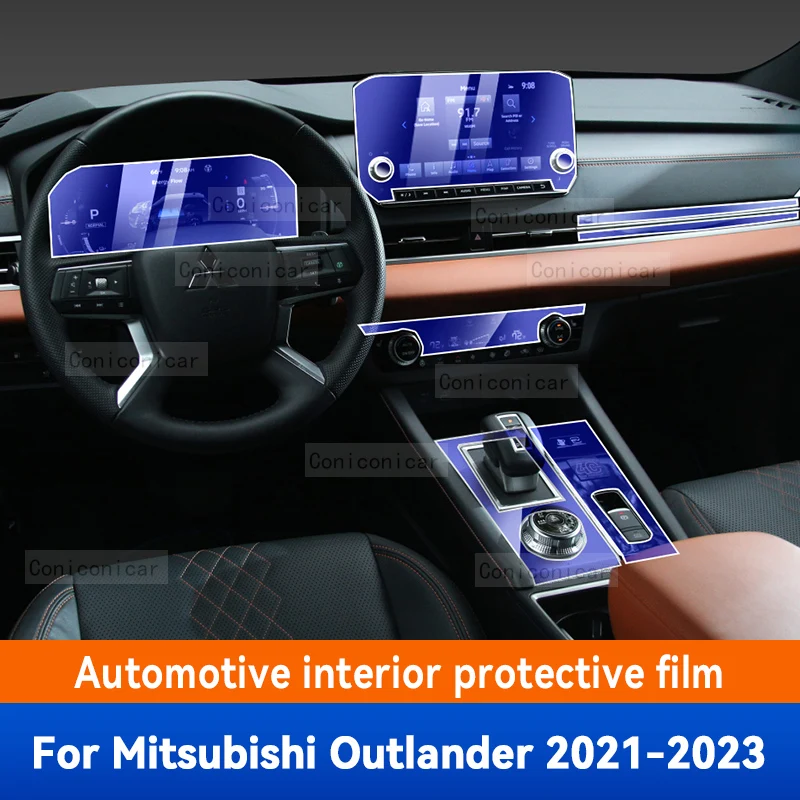 

Для Mitsubishi Outlander 2023 Защитная пленка для салона автомобиля центральной консоли приборной панели наклейка против царапин аксессуары