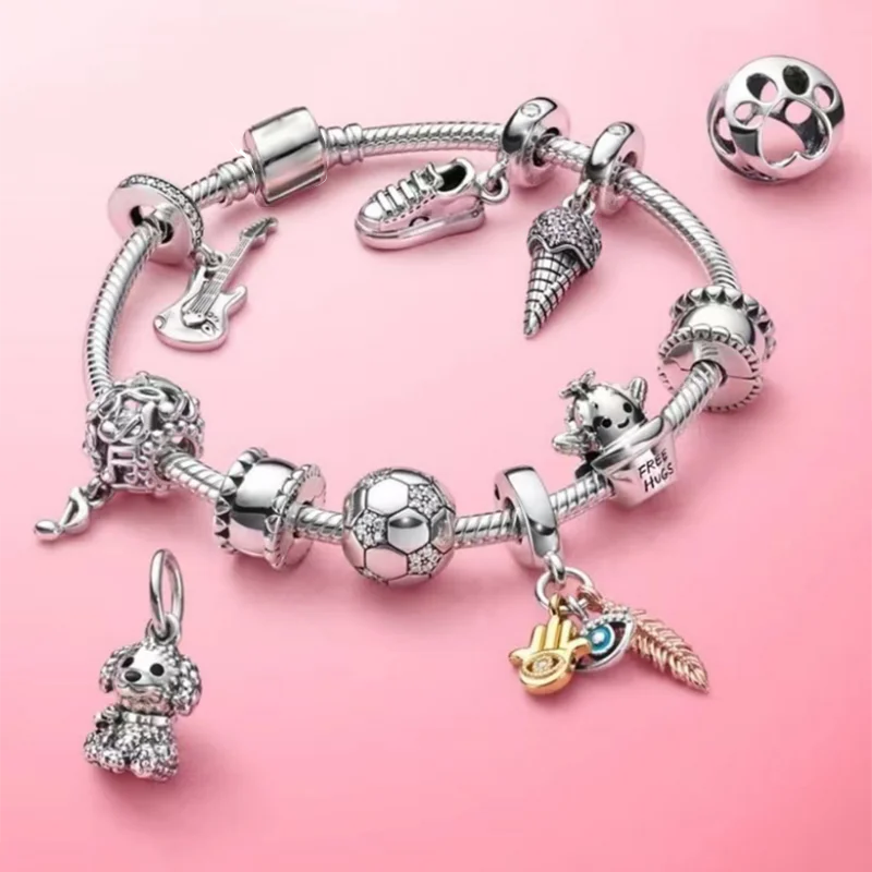 Silver plate Charm Guitar Ice Cream Football Childhood Childhood Fun Good Memories Charm Bracelet DIY Ornament children's Gifts
Silver plate Charm Guitar Ice Cream Football Childhood Childhood Fun Good Memories Charm Bracelet DIY Ornament children's Gifts