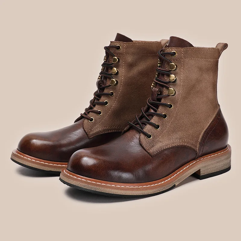 Woman Ankle Boots Genuine Leather Platform Luxury Brand Handmade Fashion Vintage British Trend Autumn Ladies Shoes Thick Sole 
Woman Ankle Boots Genuine Leather Platform Luxury Brand Handmade Fashion Vintage British Trend Autumn Ladies Shoes Thick Sole