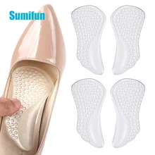 

2pcs/1pair Particle Massage Half Palm Pad Transparent Arch Pad Female High Heels Forefoot Half Yard Pad Arch Correction Insoles