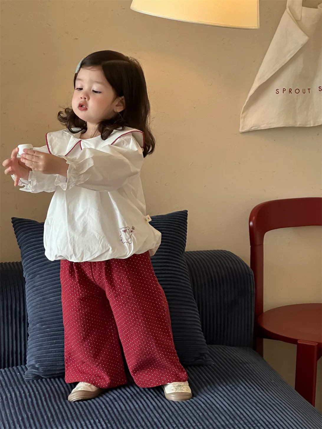 2025 Autumn New Girls Lapel Shirts Kids Loose Long Sleeve Tops Kids Girls Cotton Shirts Toddler Princess Causal Clothes 17 Sa19f1ca1db824c9282ac156af26d64b01
