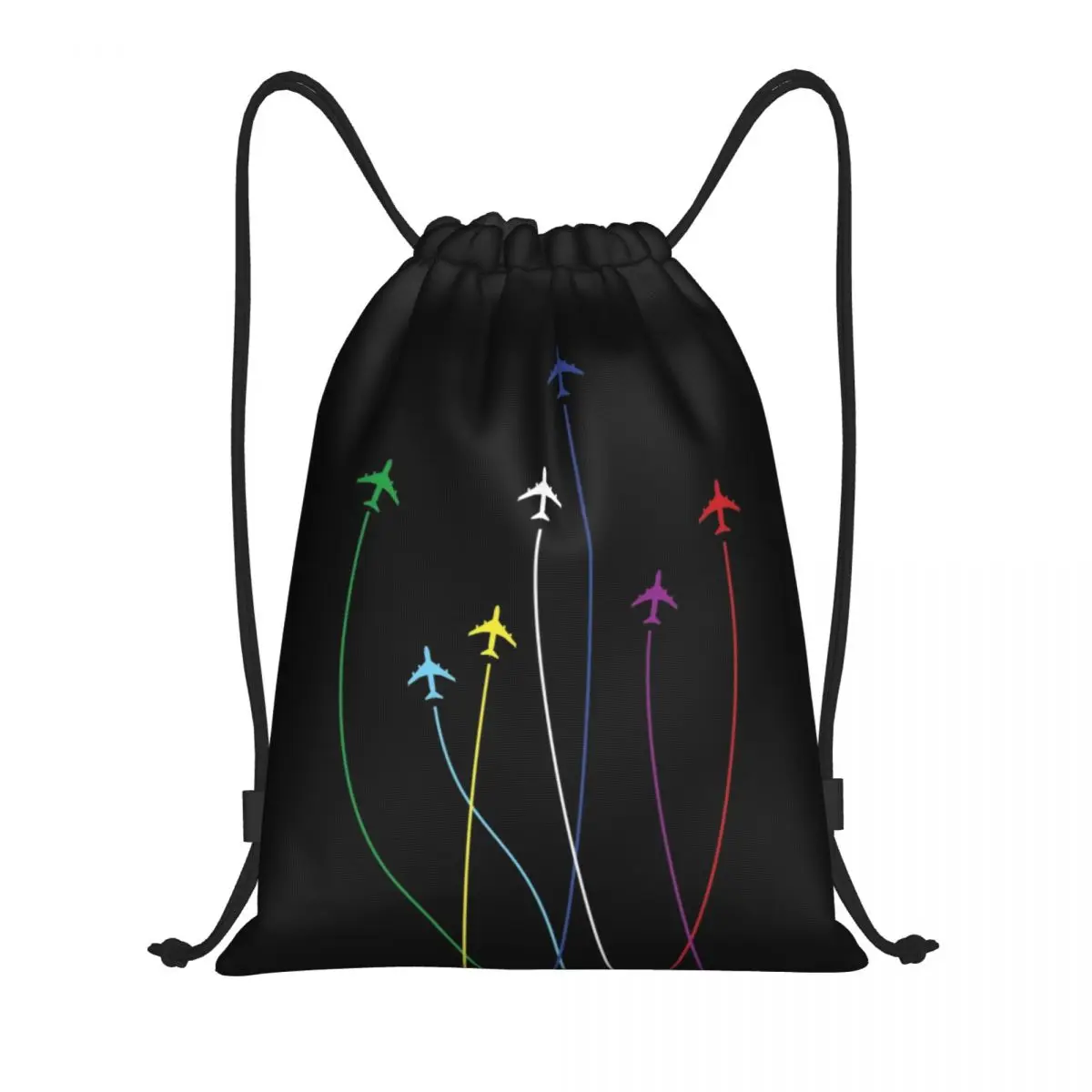 Rainbow Airplanes Flying On Eachother Drawstring Backpack Sport Gym Sackpack Foldable Aviation Fighter Pilot Shopping Bag Sack
Rainbow Airplanes Flying On Eachother Drawstring Backpack Sport Gym Sackpack Foldable Aviation Fighter Pilot Shopping Bag Sack