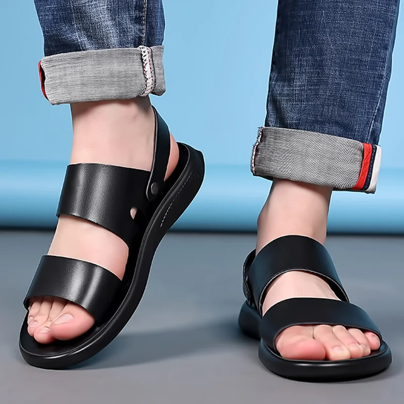 Casual Non-slip Summer Sandals 2023 New Men's Genuine Leather Beach Shoes Two-wear Soft Bottom All-match Comfortable Sandals
Casual Non-slip Summer Sandals 2023 New Men's Genuine Leather Beach Shoes Two-wear Soft Bottom All-match Comfortable Sandals