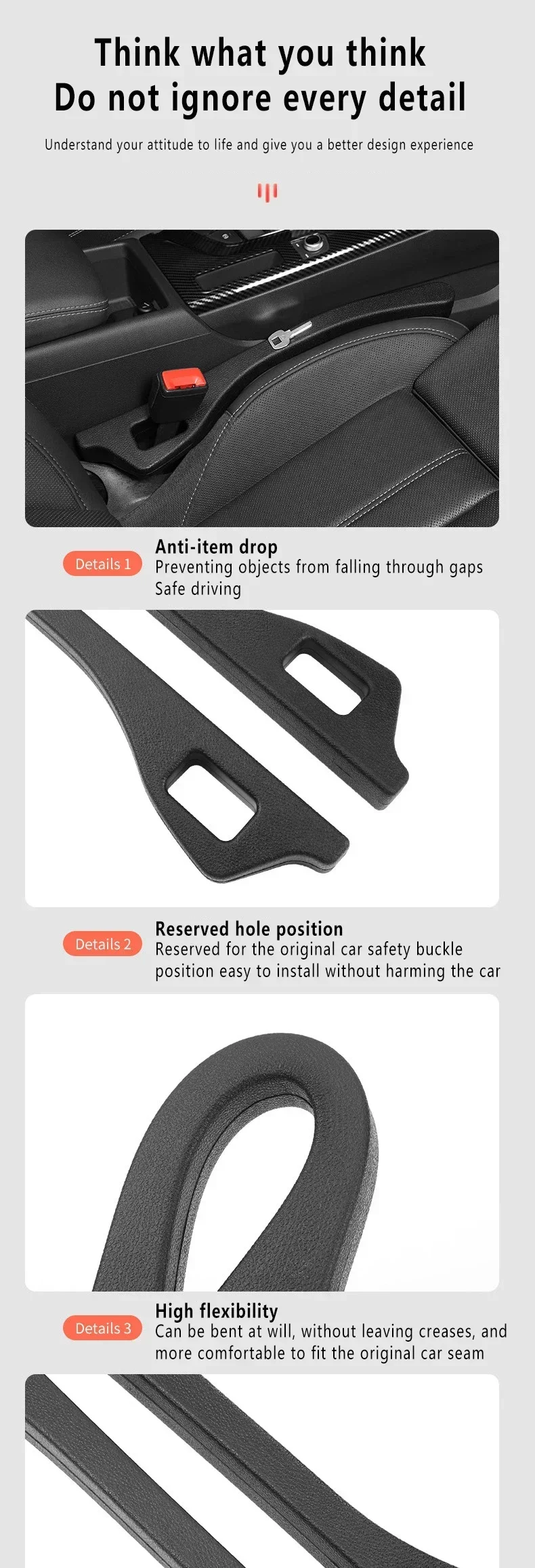 Car Seat Seam Plug Strip for Tesla Model 3 / S / X / Y / P100D Sa1a2b05f28bd4b84ab2bab482bdebab9m