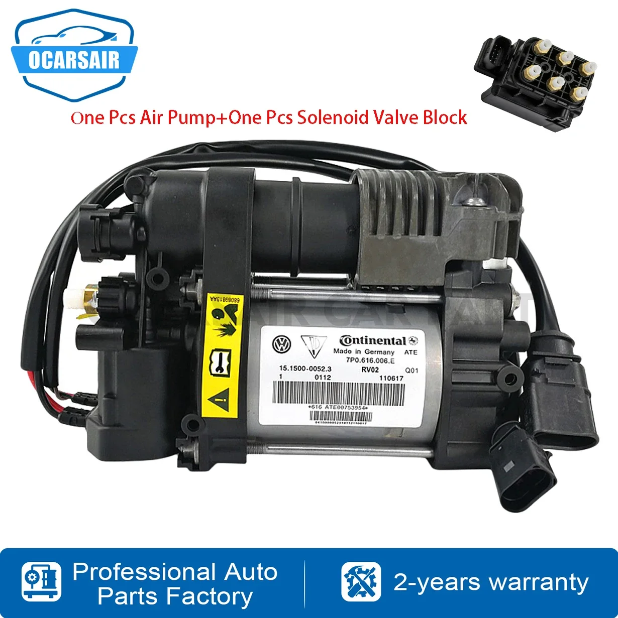 Original Air Suspension Compressor Pump&Solenoid Valve Block for VW Touareg Cayenne 7P0616006E 7P0698007 95835890100 95835890101
Original Air Suspension Compressor Pump&Solenoid Valve Block for VW Touareg Cayenne 7P0616006E 7P0698007 95835890100 95835890101