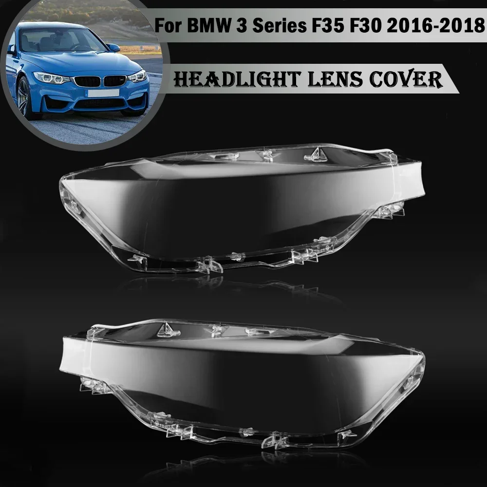 

For BMW 3 Series F35 F30 316 320 328Li 335 2016-2018 Transparent Headlamp Cover LED Headlight Lampshade Shell Car Accessories