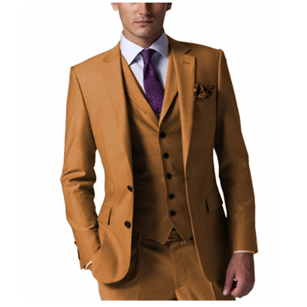 New Arrival Men's Suit 3 Pieces Groom Tuxedos Two Button Notch Lapel Groomsmen Best Man Suit For Wedding (Blazer+Vest+Pants)
New Arrival Men's Suit 3 Pieces Groom Tuxedos Two Button Notch Lapel Groomsmen Best Man Suit For Wedding (Blazer+Vest+Pants)