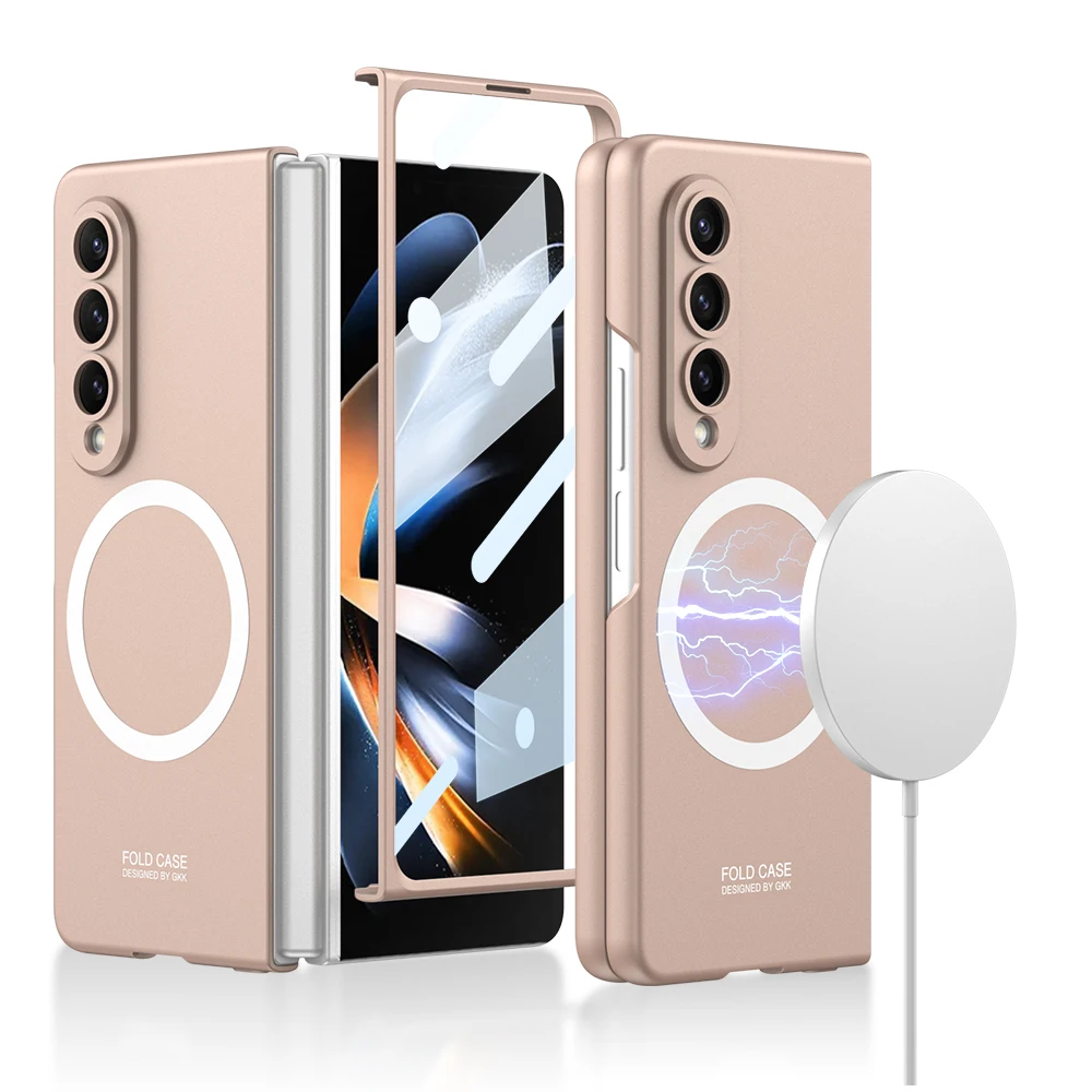 Ultra Thin Tempered Glass Film Case For Fold 4 Case Magnetic Wireless Charging Case for Samsung Galaxy Z Fold 3 4 Magsafe Cover
Ultra Thin Tempered Glass Film Case For Fold 4 Case Magnetic Wireless Charging Case for Samsung Galaxy Z Fold 3 4 Magsafe Cover