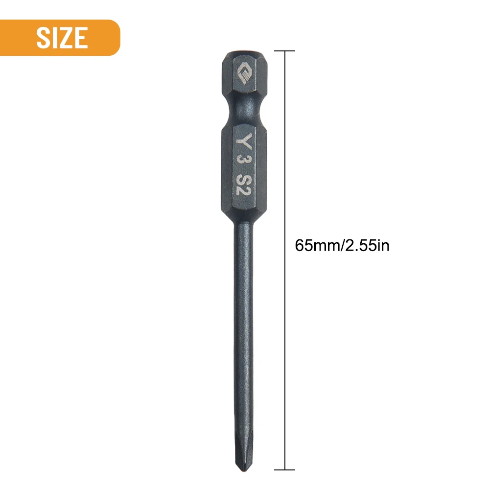 65mm Magnetic Y Tip Head Screwdriver Bit Set Tri-wing Electric Drivers Y3 Y4 Y5 Y6 Drill Bit For Air Batch Hand Drill Power Tool
65mm Magnetic Y Tip Head Screwdriver Bit Set Tri-wing Electric Drivers Y3 Y4 Y5 Y6 Drill Bit For Air Batch Hand Drill Power Tool